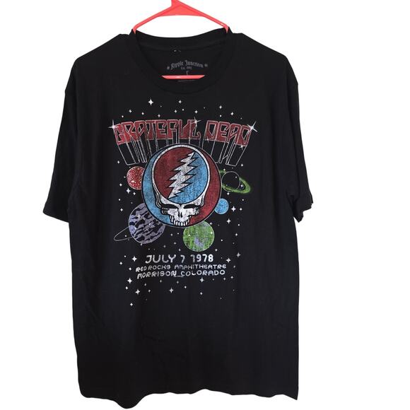 Ripple Junction Mens Grateful Dead Short Sleeve Tee Size Large Black NWOT - Picture 1 of 3